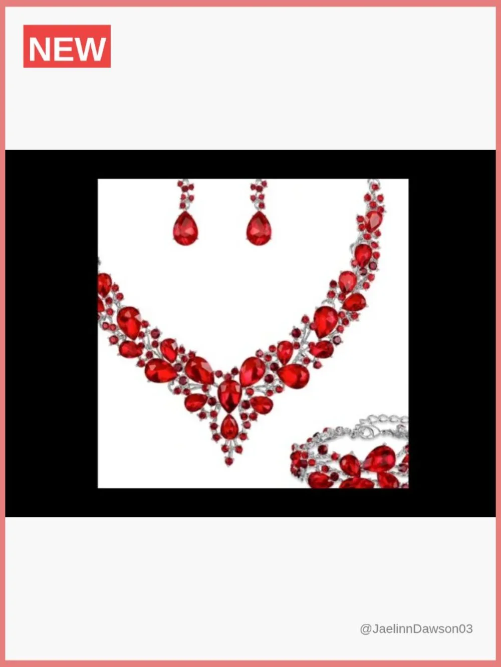 Crystal Bridal Jewelry Set with Floral Statement Necklace and Earrings